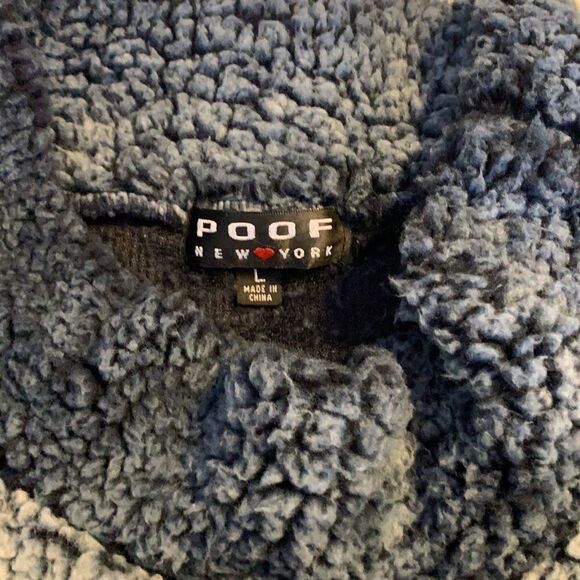 Poof Sherpa style mock neck sweatshirt- size L - Picture 5 of 6